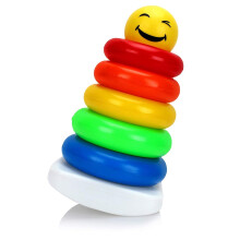 Ratna'S Junior Smiley Ring Stapelen & Sorteren Multikleur 5 Ringen Voor Baby'S