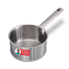 Wonderchef Stella Triply Stainless Steel Milk Pan | 16 Cm, 1.7 Litres | Compatible With Gas Stove, Induction, Ceramic Cooktop | Non-Toxic | Uniform He