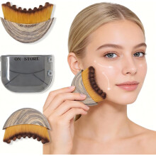 Lymfatische Contour Gezichtsborstel, Handmatige Lymfedrainagemassager, Natuurlijke Make-up Borstels