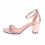 (41, Rose) Ankle Strap Heels with Bow Size 33-43 5