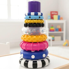 Storio Stapelringen Speelgoed Voor Baby'S 6+ Maanden | 9-Delige Multi-Kleur Stem Educatief
