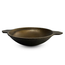 The Indus Valley Super Smooth Cast Iron Appam Pan/Appachatty/Chetty Pan/Appam Patra|22 Cm/8.7 Inch, 1.9Kg|Gas Compatible|Nonstick Pre-Seasoned Appam P