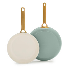 Greenpan Nonstick Reserve Pro 10 & 12 Frying Pan Set, Nsf Certified Ceramic, Hard Anodized Pfas-Free Skillets, Stainless Steel Handles, Oven & Dishwas