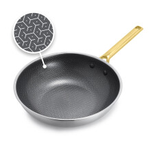 Greenpan Hybrid 11 Nonstick Stainless Steel Wok Pan, Apex Tri-Ply Thermobond Pfas-Free Ceramic Skillet, Induction & All Cooktop Compatible, Oven Temp