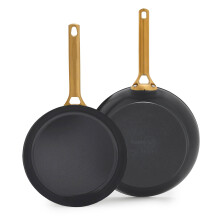 Greenpan Nonstick Reserve Pro 10 & 12 Frying Pan Set, Nsf Certified Ceramic, Hard Anodized Pfas-Free Skillets, Stainless Steel Handles, Oven & Dishwas