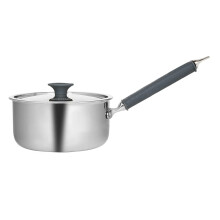 Borosil Cookfresh Tri-Ply Stainless Steel Saucepan With Steel Handle | Gas, Induction Compatible | Even Heat Distribution | Ss304 Food Grade Steel | D