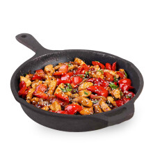 The Indus Valley Preseasoned Cast Iron Fry Pan/Skillet With Long Handle|Medium,25Cm/ 9.8Inch,1.6Ltr,2.4Kg|Induction Friendly|Nonstick Fish Fry Pan,100