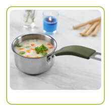 The Chef Story Cookware Haptik Triply Full Stainless Steel 10Cm Mini Saucepan | 400Ml | 100% Non Toxic | EcoFriendly | InductionReady | 5 Years Warran