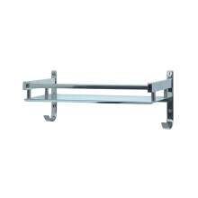 Bonkaso Edelstahl Wandregal Mit Haken (Chrom-Finish) | Rostfrei, Langlebiger Badezimmer Organizer