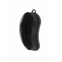 Silicone Body Scrubber 2-in-1 Shower Brush with Soft Exfoliating Bristles & Massage Nodes - Rich Lather Bath Loofah Alternative, Hygienic Skin Cleansi