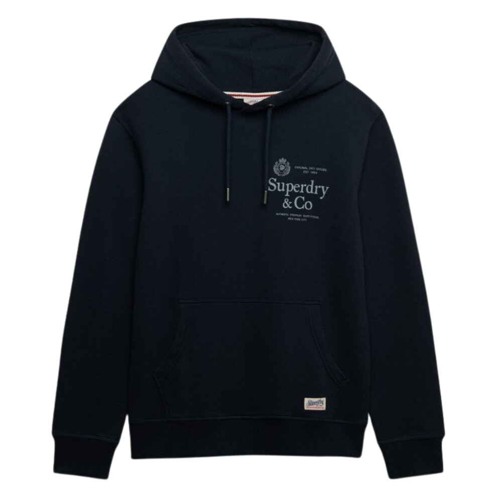 Superdry Men's Navy 1954 Company Relaxed Hoodie - Size 38 - Image 4