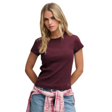 (12, Port Red) Superdry Womens Athletic Essential Short Sleeve T-Shirt