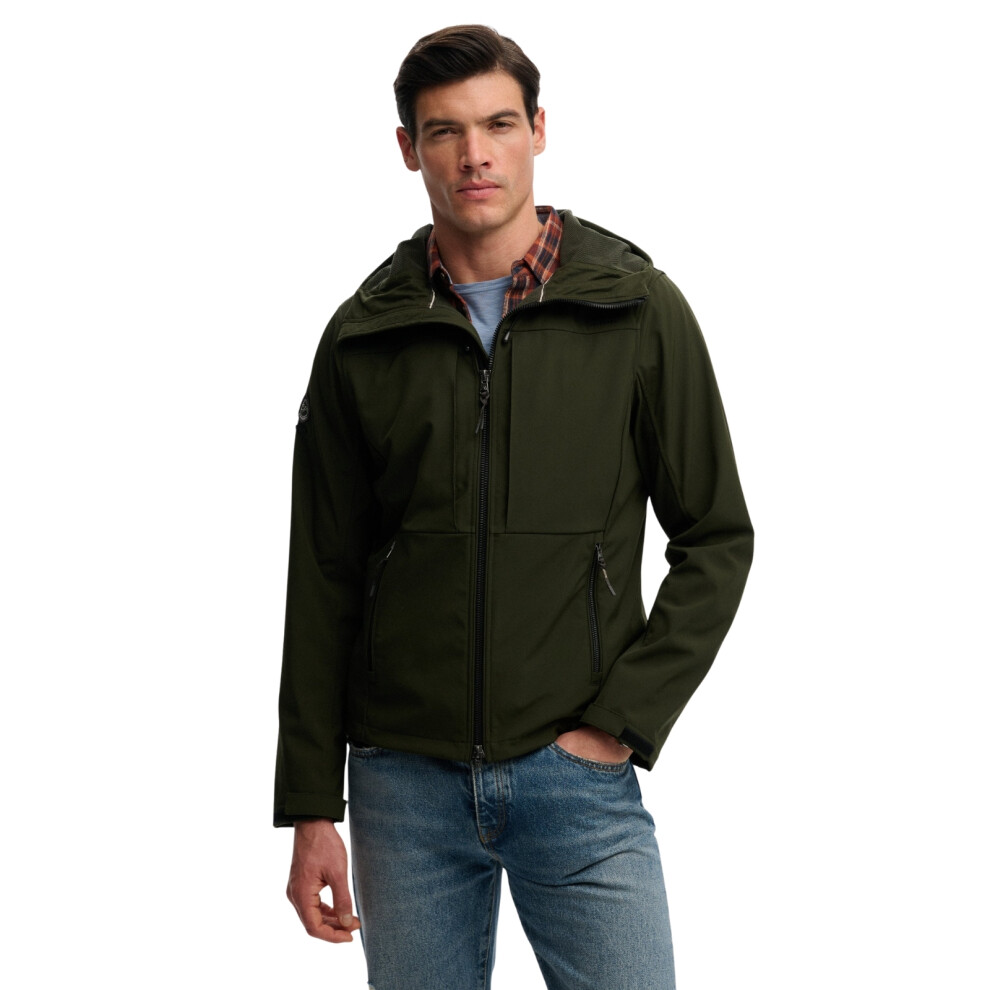 Superdry Men's Tan Trekker Hooded Softshell Jacket - Size 40/Regular - Image 3