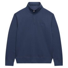 (2XL, Soft Navy) Superdry Mens Essential Serif Logo Half Zip Sweatshirt