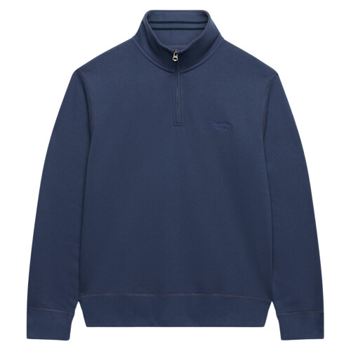 Superdry (S, Soft Navy) Superdry Mens Essential Serif Logo Half Zip Sweatshirt