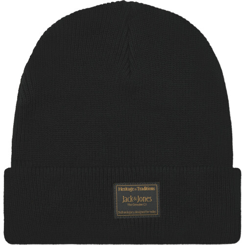 (One Size, Black) Jack & Jones Mens Attitude Regular Beanie