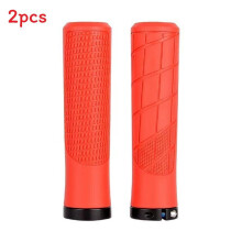 (Red 2) Bicycle Handlebar Grips With Silicone Sleeves For Better Grip Control And During