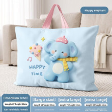 (Blue, 47x40cm) Room Kids Organizer For Clothes And Bedding With Durable Oxford Fabric Handle