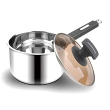 Chiddhan Stainless Steel Saucepan With Heat-Resistant Handle & Glass Lid - Durable Cookware For Boiling, Heating & Everyday Cooking