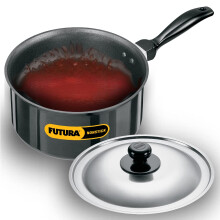 Hawkins Futura 3 Litre Saucepan, Non Stick Sauce Pan With Stainless Steel Lid, Small Sauce Pan, Black (Ns30S)
