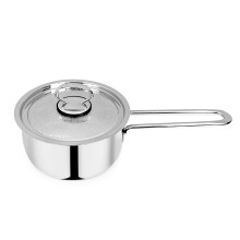 Pradeep Proline Triply Stainless Steel Saucepan With Ss Design Lid(16 Cm,1.7 Ltr) Tea&Coffee Pan, Small Size Milkpot|Cookware|Even & Fast Heating|Indu
