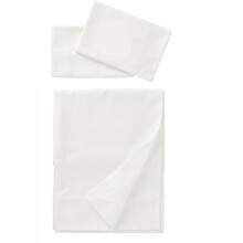 Ikea Ullvide Bedding Set: Luxury Dark Blue Flat Sheet (240X260Cm) & 2-Pack Pillowcases