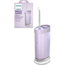 Sonicare /23 Compact Flosser 1000 Draagbare hydropulseur met 3 modi van draadloos flossen, waterdicht IPX7, gemakkelijk in paars