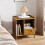 Living And Home Nightstand Bedside Table with Drawer 2