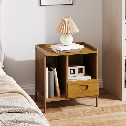 Living And Home Nightstand Bedside Table with Drawer 1