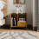 Living And Home Nightstand Bedside Table with Drawer 3