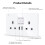 2 Pack 13A Double Wall Socket with USB A & Type C, UK Switched Electrical Socket, Crystal White Glass Panel, 250V Power Outlet 7