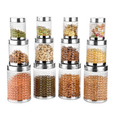 Sky Hector Jumbo Celebration 16 Pcs Storage Pet Container Gift Set For Kitchen (2200 Ml X 4,1200 Ml X 4,600 Ml X 4,300 Ml X 4),Silver