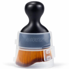 Pennello Fondotinta Piatto Premium Con Custodia - Setole Kabuki Ultra Morbide Per Makeup Senza Imperfezioni