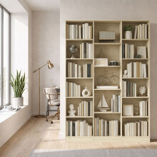 HOMCOM Bookcase Freestanding Open Storage Shelf with 17 Compartments