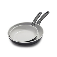 Greenpan Dover 8 And 10 2 Piece Frying Pan Skillet Set, Non-Toxic Pfas-Free Ceramic Nonstick Coating, Sear Saute Fry Egg Omlete, Dishwasher & Oven Saf