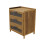 Living And Home 3-Drawer Narrow Bamboo Bedside Table 4
