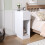 Living And Home White Bedside Table with a Drawer 2