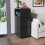 Living And Home Minimalist Bedside Table with Drawers 1