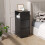 Living And Home Minimalist Bedside Table with Drawers 2