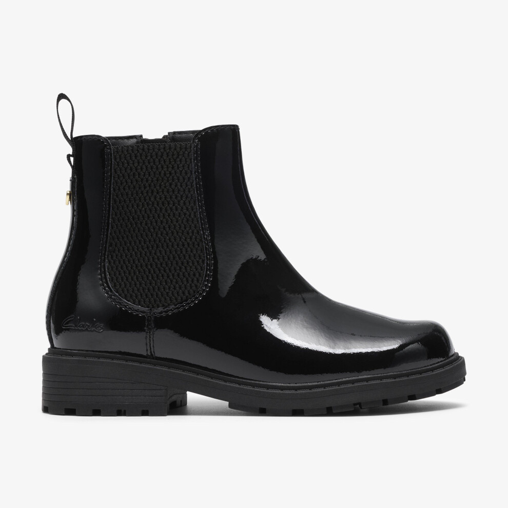 Clarks (Standard, 1 (Children's)) Tessynstyle K. Black Pat