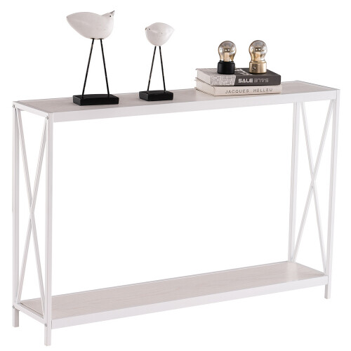 Console Table Entryway Table Compact Display Table Sofa Table White 1