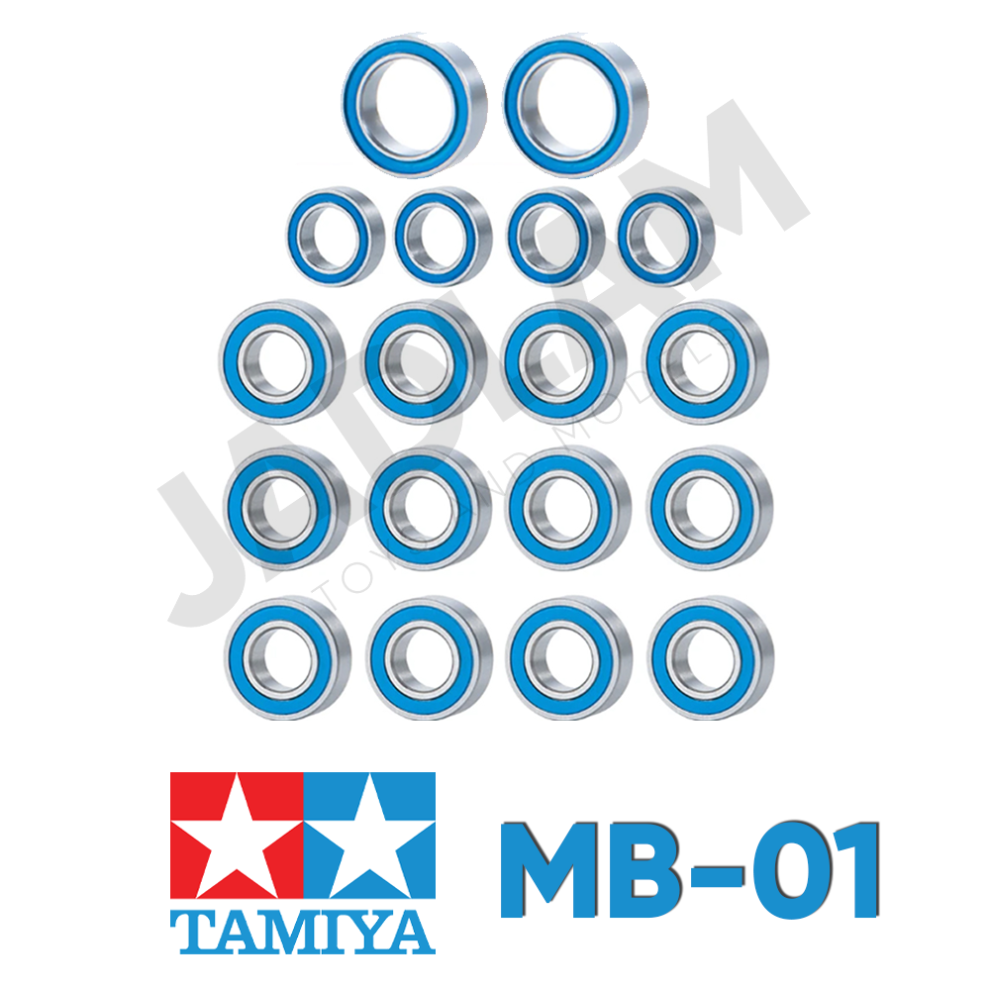 Tamiya MB-01 Ballrace Bearings RC Car Upgrade Set (Rubber-Shielded) - Image 2