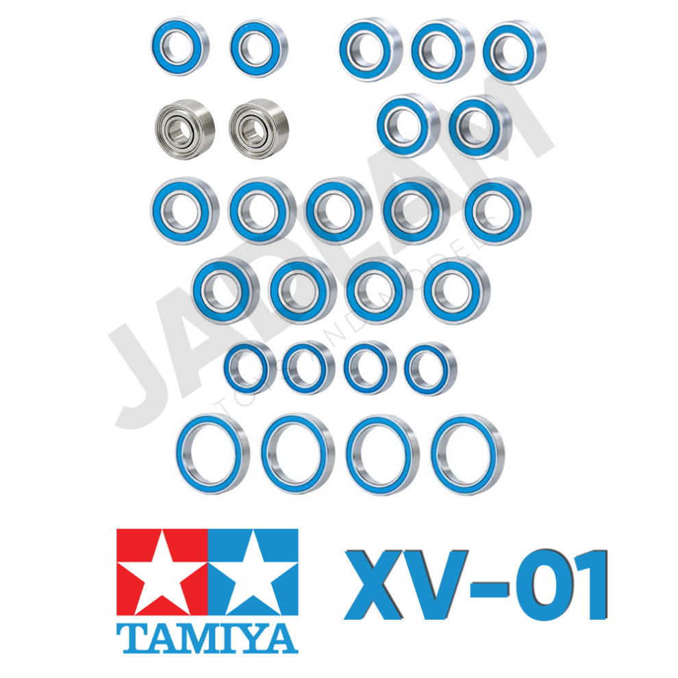 Tamiya XV-01 Ballrace Bearings RC Car Upgrade Set (Rubber-Shielded) - Image 2