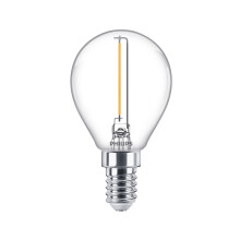 LED E14 Globe 15W Číra 136lm