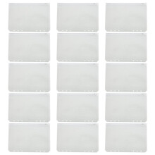 15 PièCes A5 Poches pour Reliure Poche pour Reliure à Fermeture à GlissièRe à 6 Trous avec Poche pour éTiquette en Plastique pour Reliure pour
