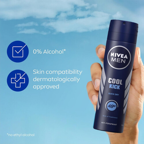 NIVEA NIVEA Antiperspirant Cool Kick Spray 150 ml 2