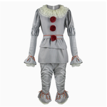 (Gary, 120) Pennywise Costume Cosplay Kid Stephen Kings It Clown Suit Joker Halloween Party