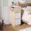 Living And Home Minimalist Bedside Table with Drawers 2