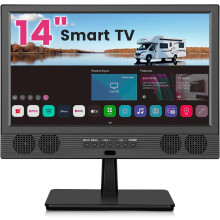 ZOSHING 14 Inch Smart TV,Small Television with HDMI Input,Built-in Digital Tuner/USB-Supports Wall-Mounted-for Bedroom,Kitchen,RV (Black) (14INCH)