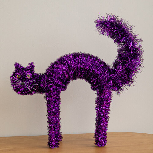 Smart Garden Products 42cm Standing Scaredy Cat Halloween Decoration in Purple